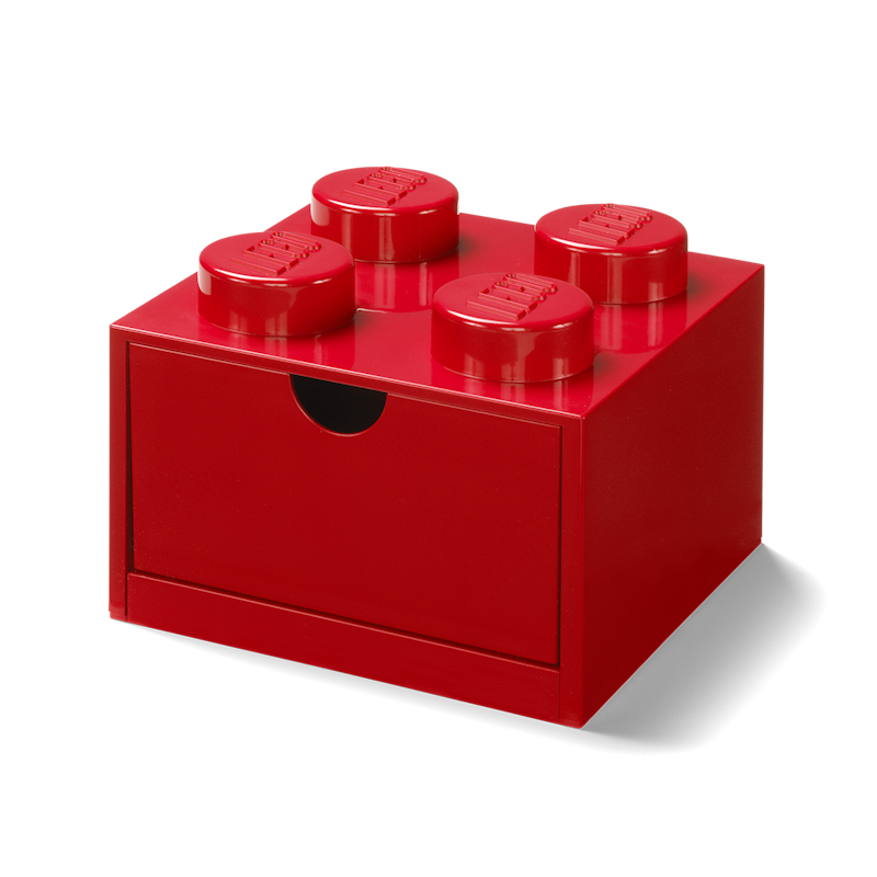 LEGO® Förvaring Med Låda 4 Knoppar, Röd