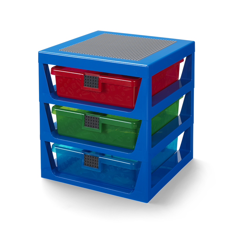 LEGO® Hylla Med 3 Lådor, Blå