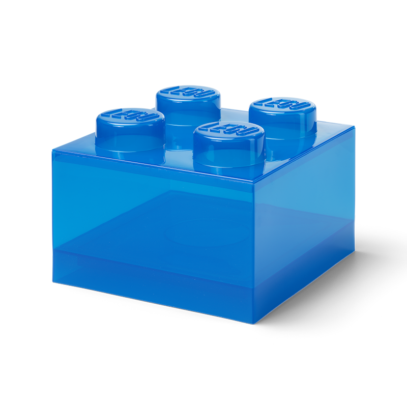 LEGO® Brick Förvaringslåda Translucent 4 Knoppar, Blå