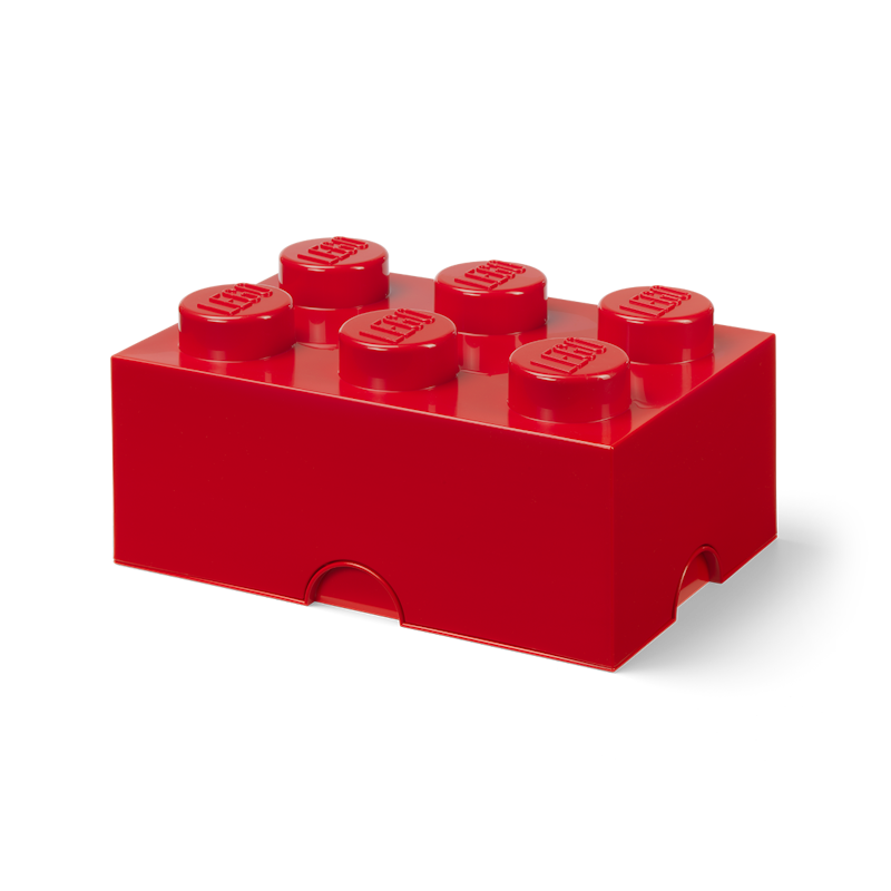 LEGO® Brick Förvaringslåda 6 Knoppar, Röd
