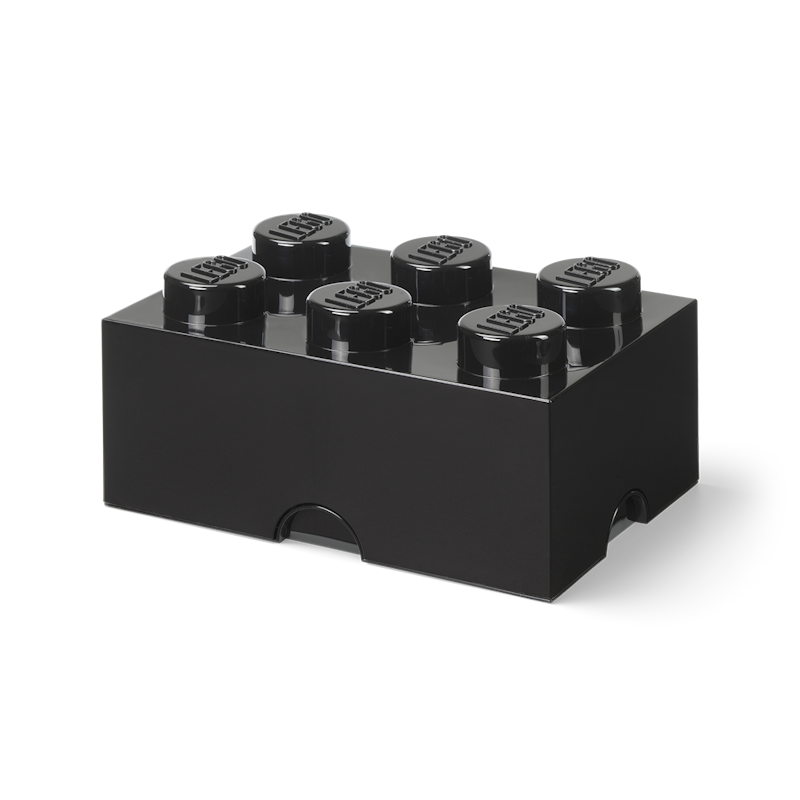 LEGO® Brick Förvaringslåda 6 Knoppar, Svart