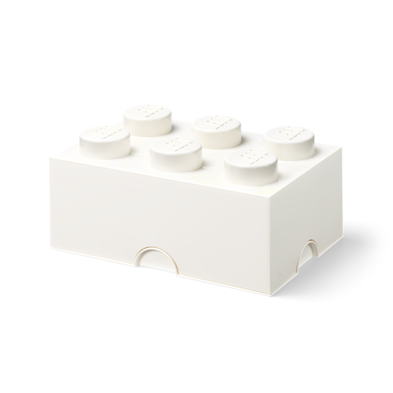 LEGO® Brick Förvaringslåda 6 Knoppar, Vit