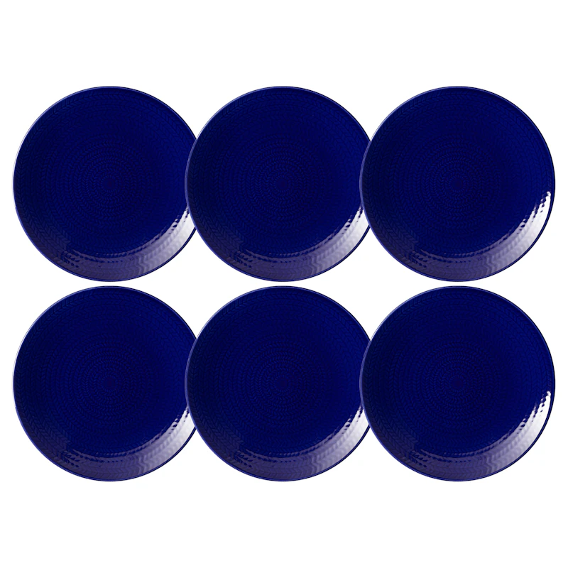 Blå Eld Tallrik 19 cm 6-pack, Blå