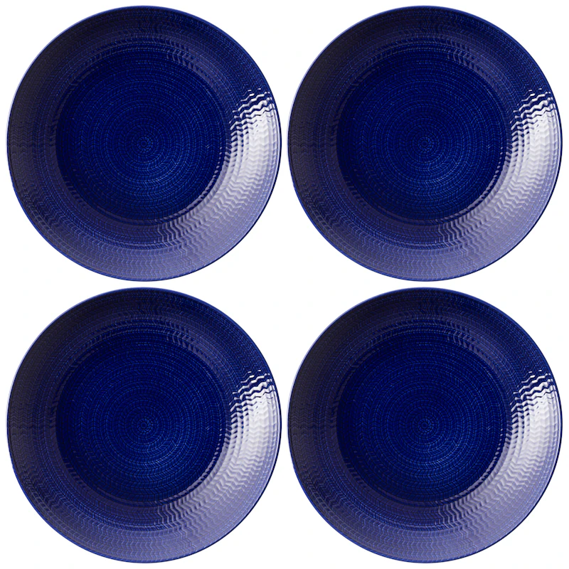 Blå Eld Tallrik 23 cm 4-pack, Blå