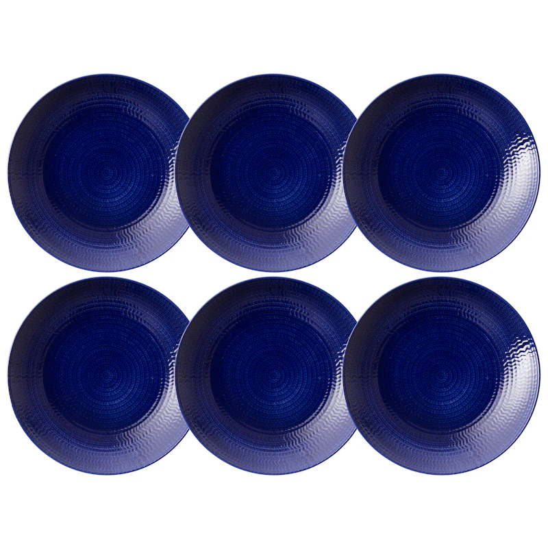 Blå Eld Tallrik 23 cm 6-pack, Blå