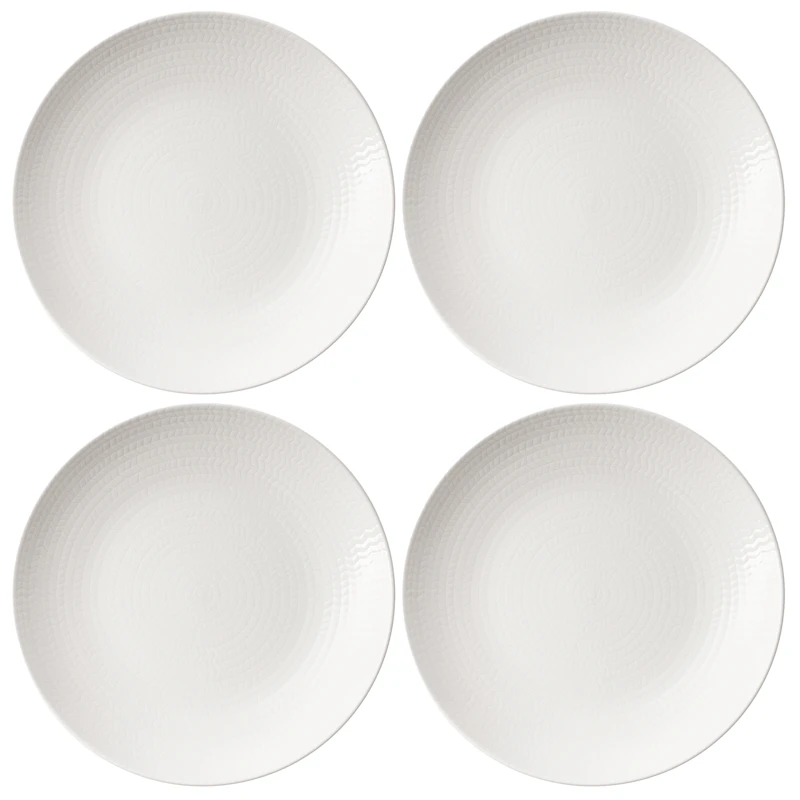 Blå Eld Tallrik 23 cm 4-pack, Vit