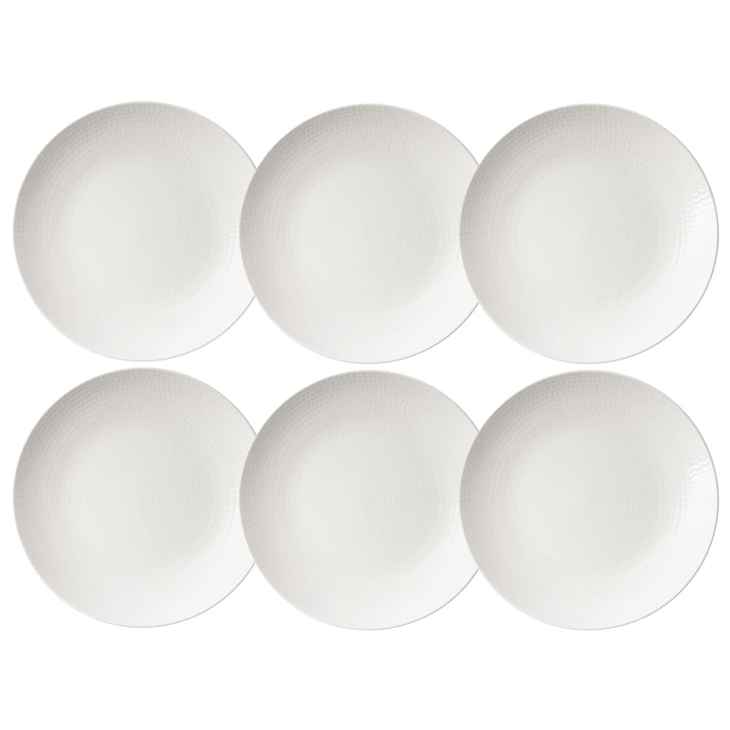 Blå Eld Tallrik 23 cm 6-pack, Vit