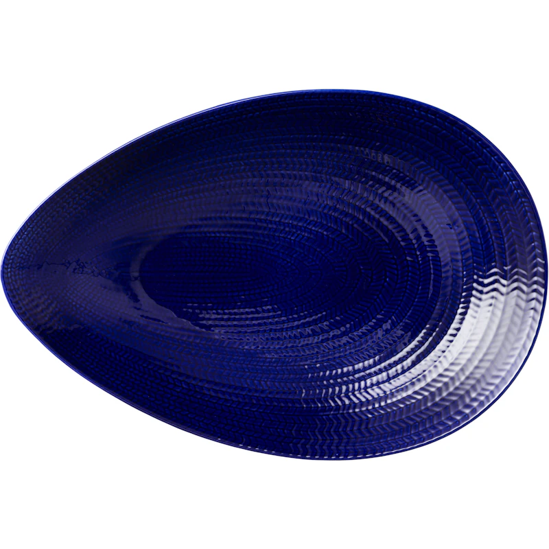 Blå Eld Tallrik 24x35 cm, Blå