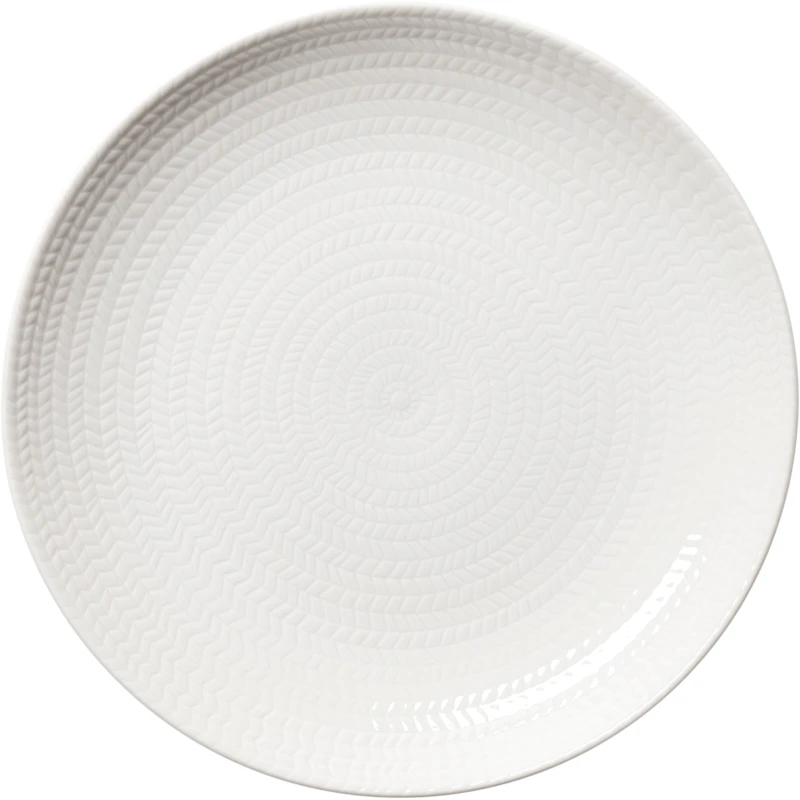 Blå Eld Tallrik 26 cm, Vit