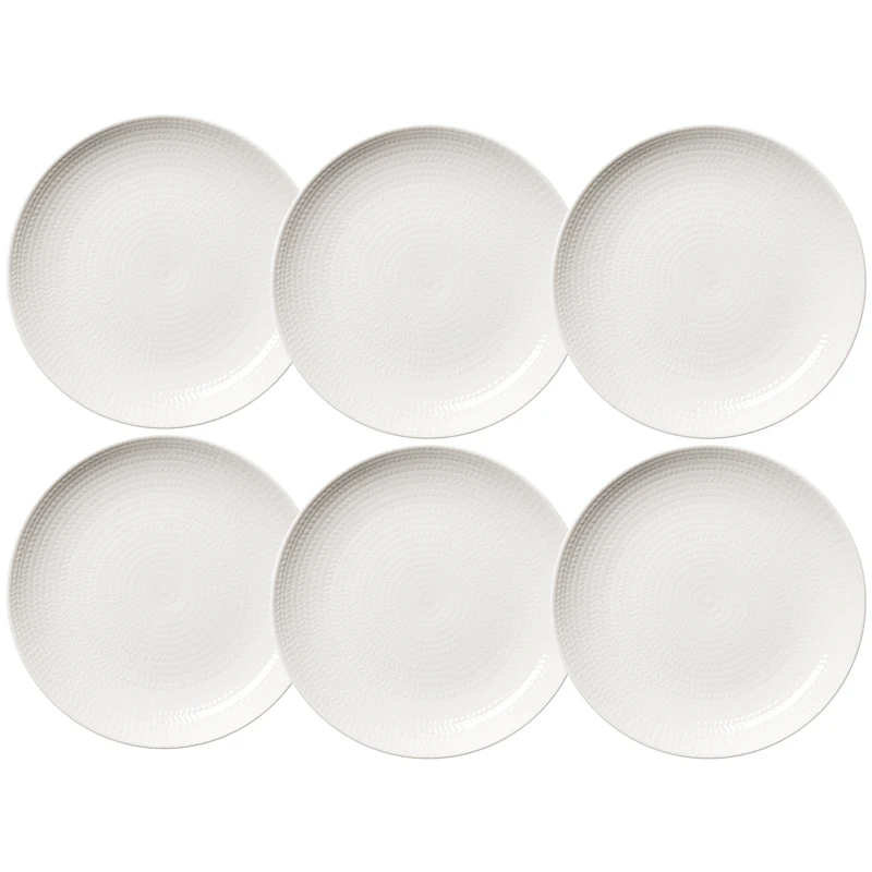 Blå Eld Tallrik 26 cm 6-pack, Vit
