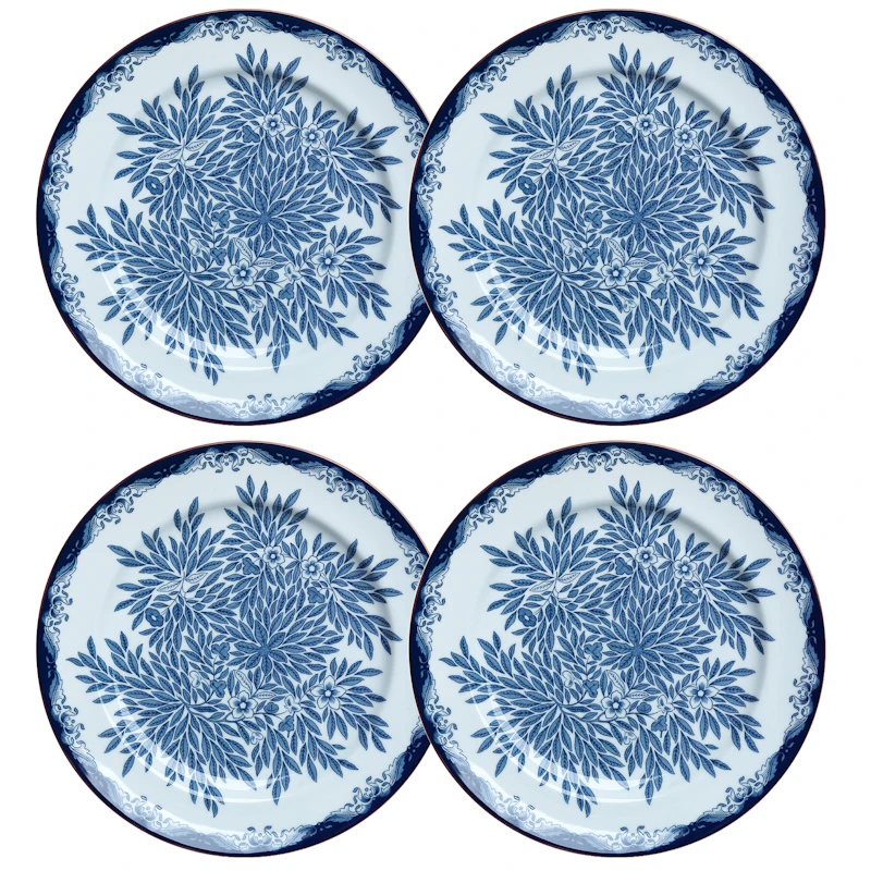 Ostindia Floris Tallrik 27 cm 4-pack, Blå