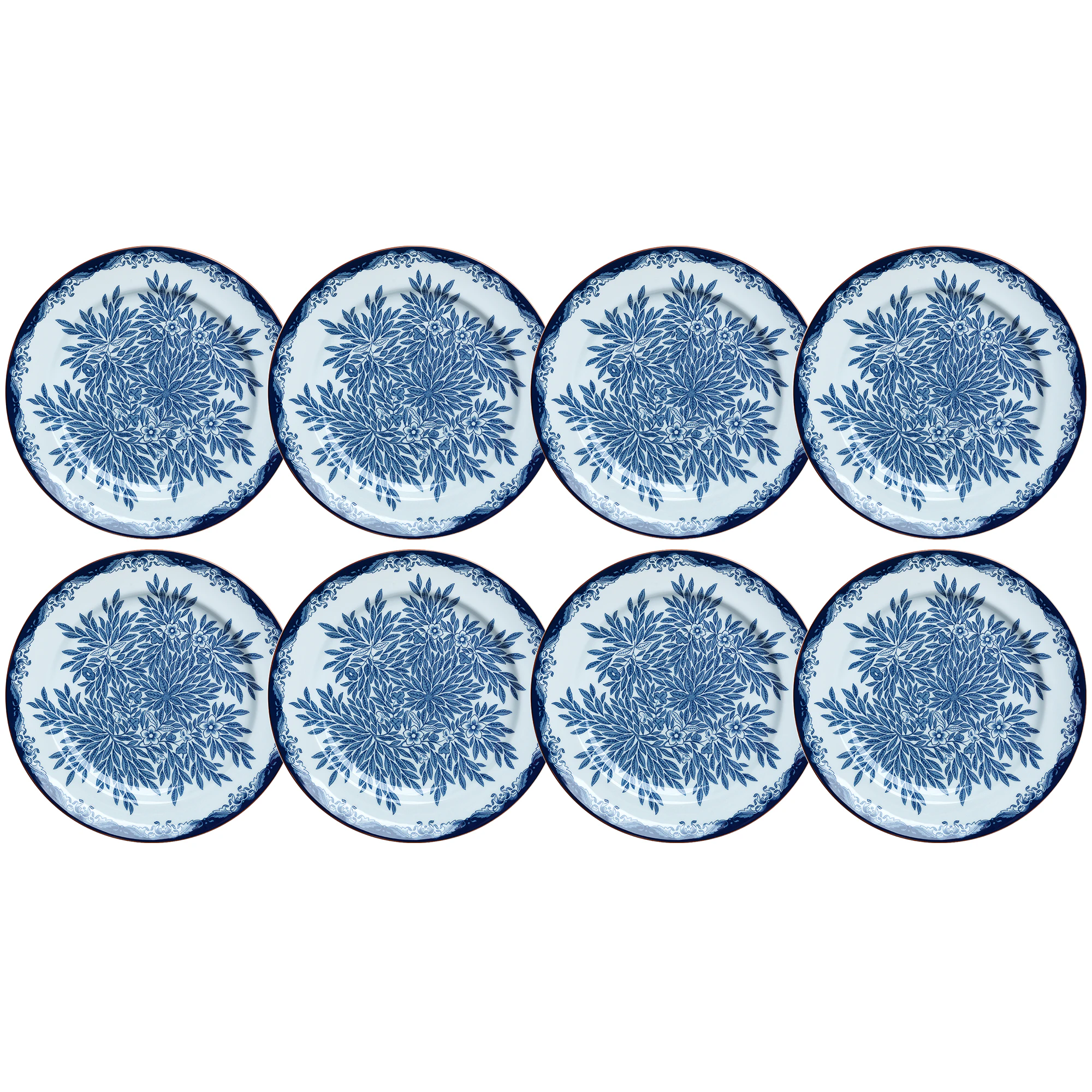 R&ouml;rstrand Ostindia Floris Tallrik 27 Cm 8-pack - Porslin Bl&aring;