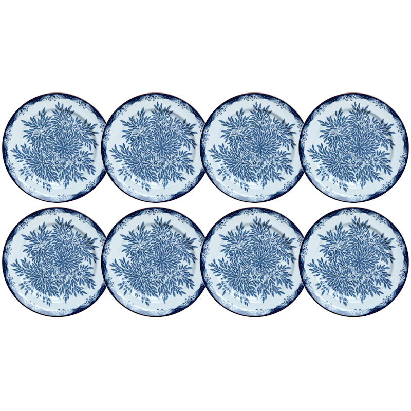 Ostindia Floris Tallrik 27 cm 8-pack, Blå