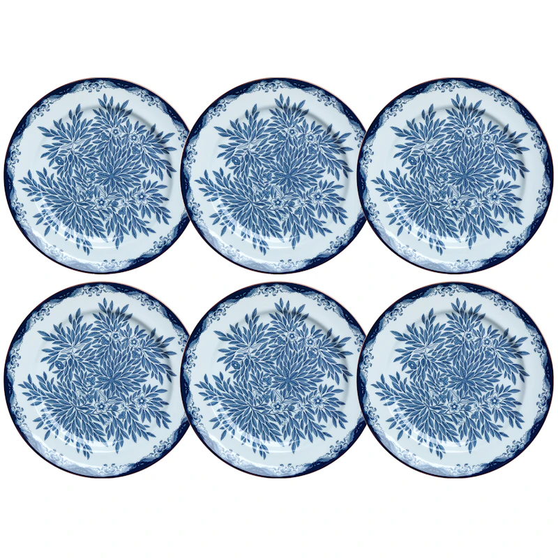 Ostindia Floris Tallrik 27 cm 6-pack, Blå