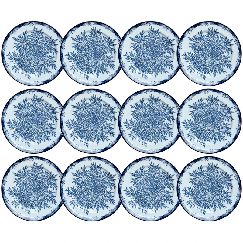 Ostindia Floris Tallrik 27 cm 12-pack, Blå