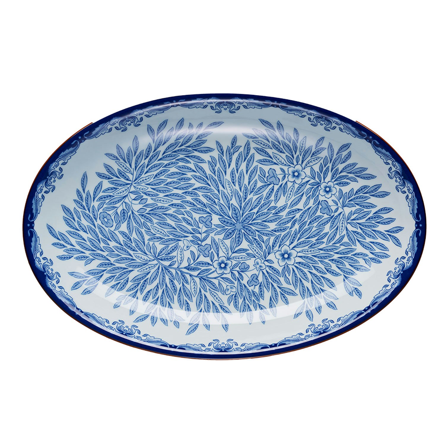 R&ouml;rstrand Ostindia Floris Serveringsfat 22x33 Cm - Uppl&auml;ggningsfat Porslin Bl&aring;