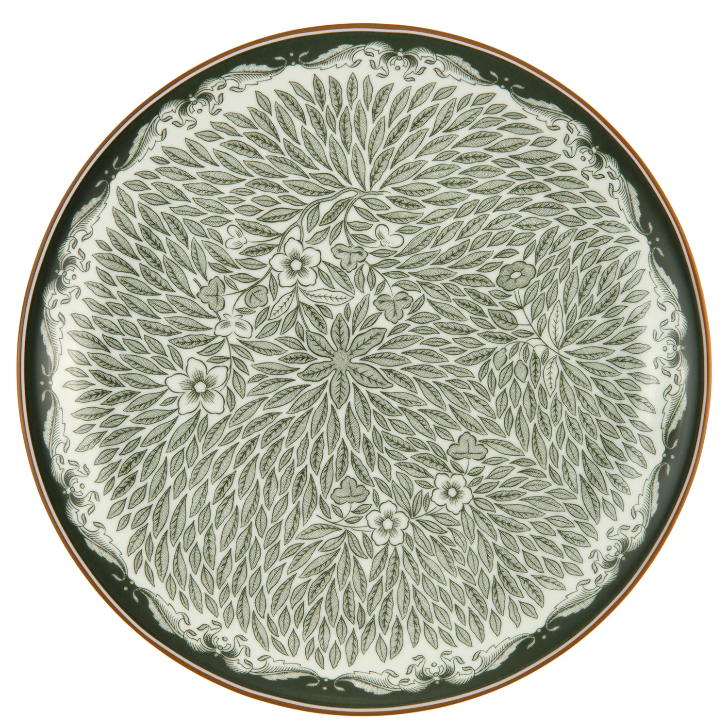 rörstrand ostindia floris tallrik 20 cm - porslin grön