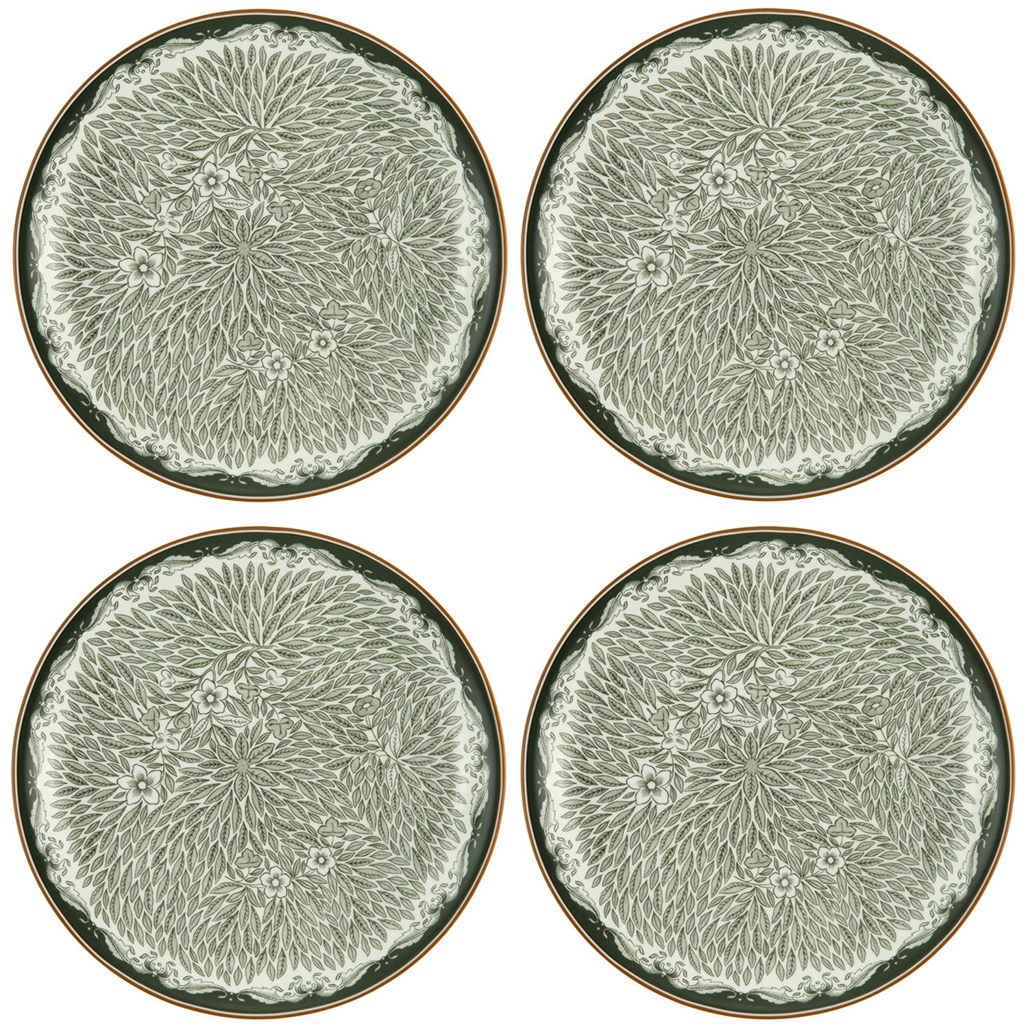 R&ouml;rstrand Ostindia Floris Tallrik 20 Cm 4-pack - Assietter Porslin Gr&ouml;n