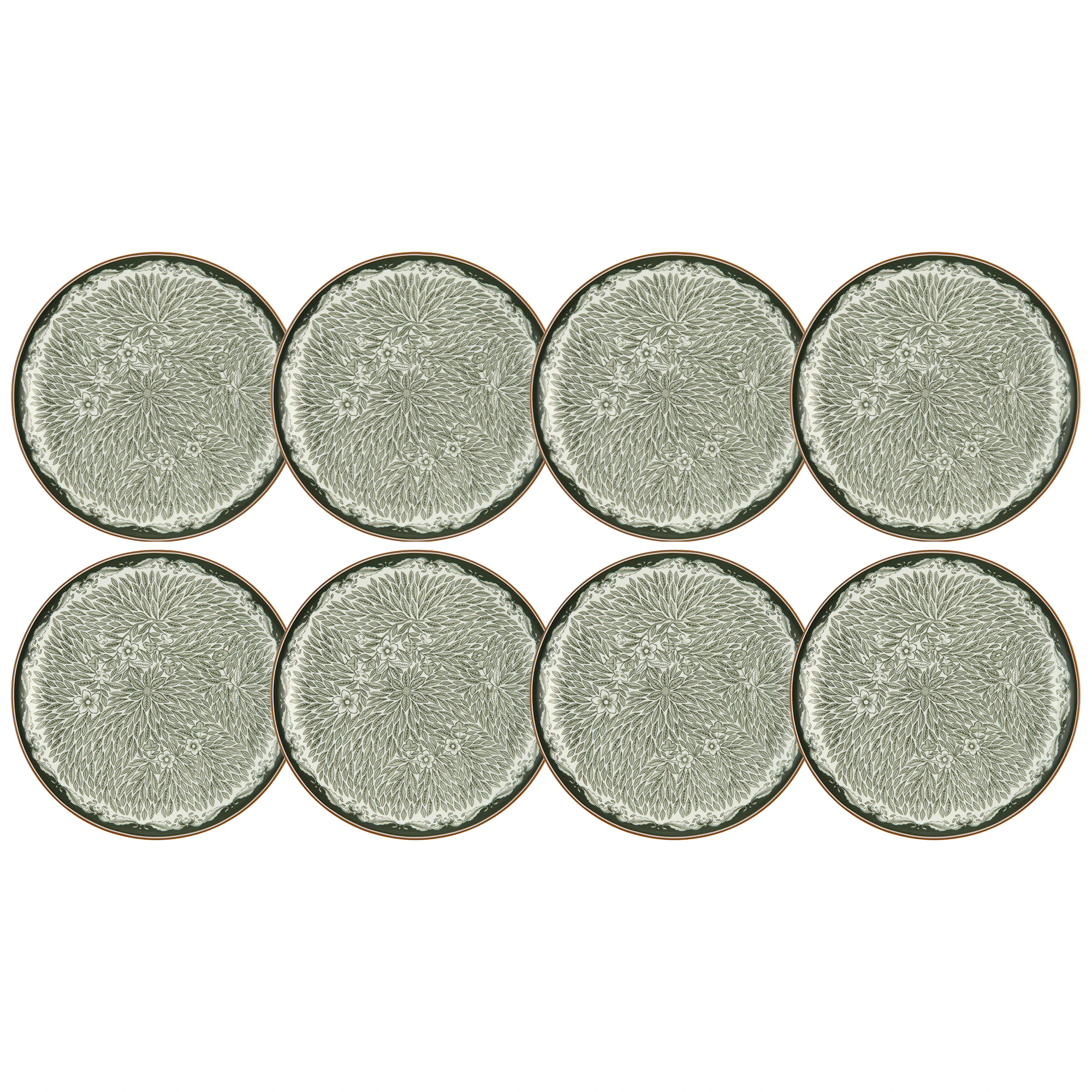 R&ouml;rstrand Ostindia Floris Tallrik 20 Cm 8-pack - Assietter Porslin Gr&ouml;n