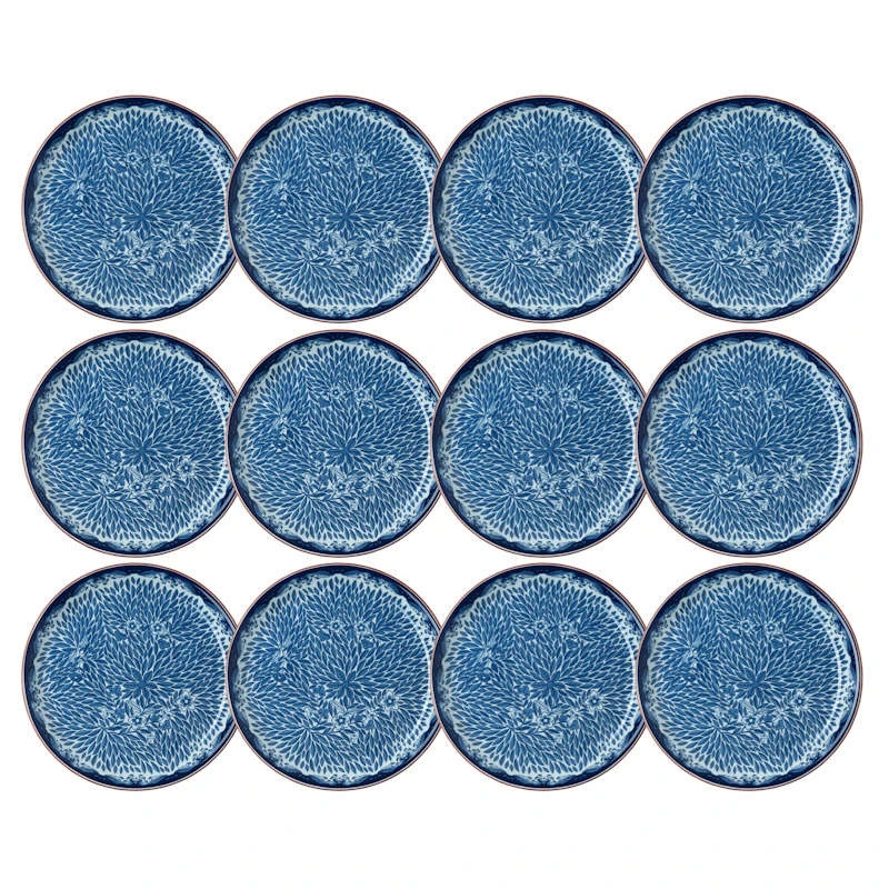 Ostindia Floris Tallrik 20 cm 12-pack, Blå