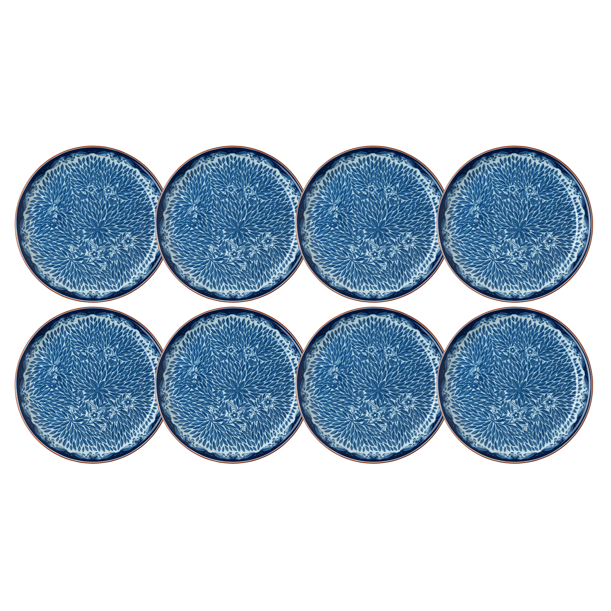 R&ouml;rstrand Ostindia Floris Tallrik 20 Cm 8-pack - Porslin Bl&aring;