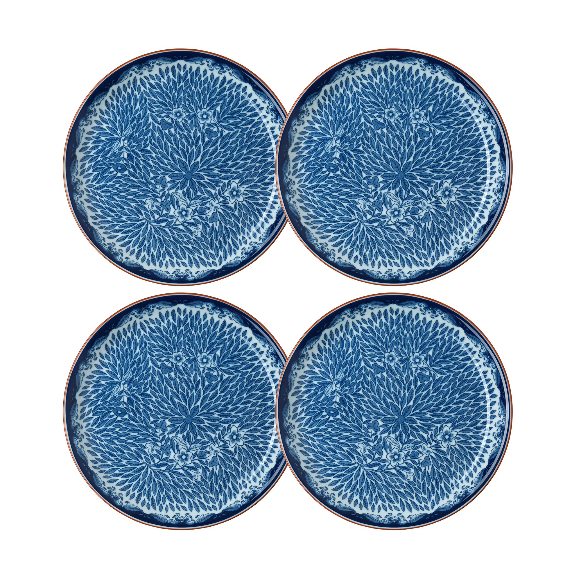R&ouml;rstrand Ostindia Floris Tallrik 20 Cm 4-pack - Porslin Bl&aring;