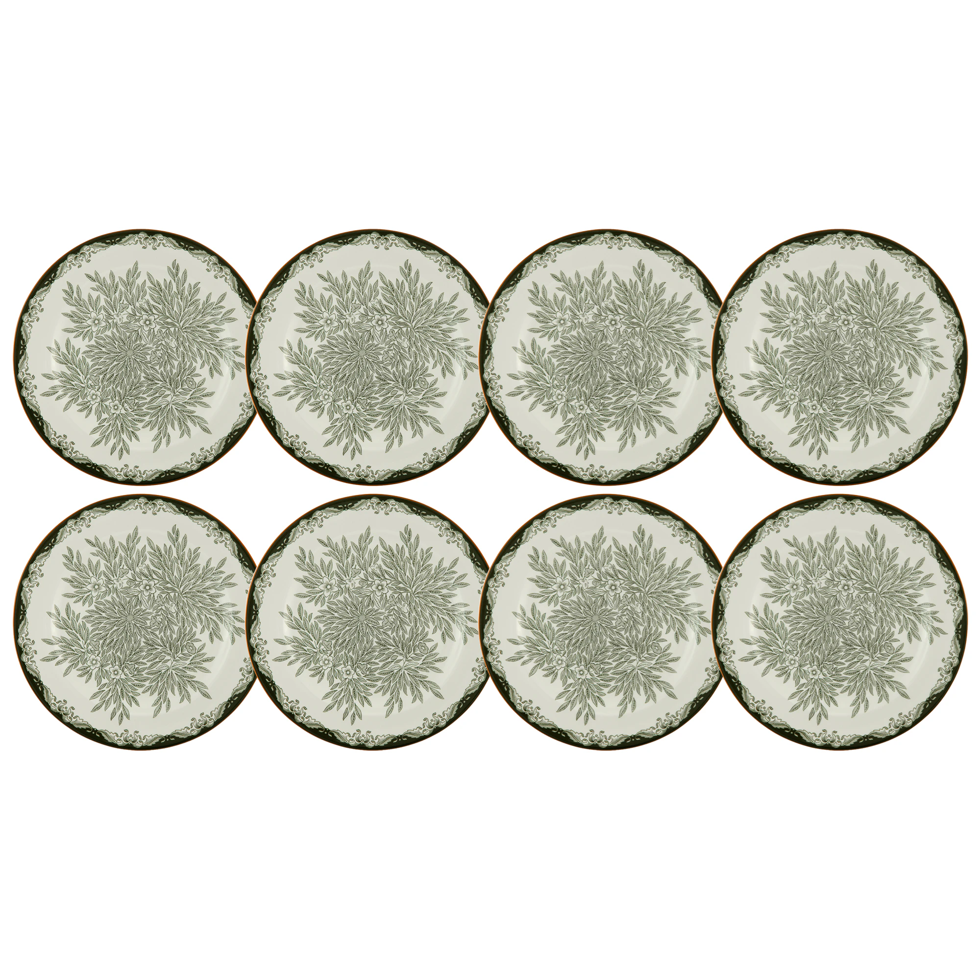 R&ouml;rstrand Ostindia Floris Tallrik 27 Cm 8-pack - Porslin Gr&ouml;n