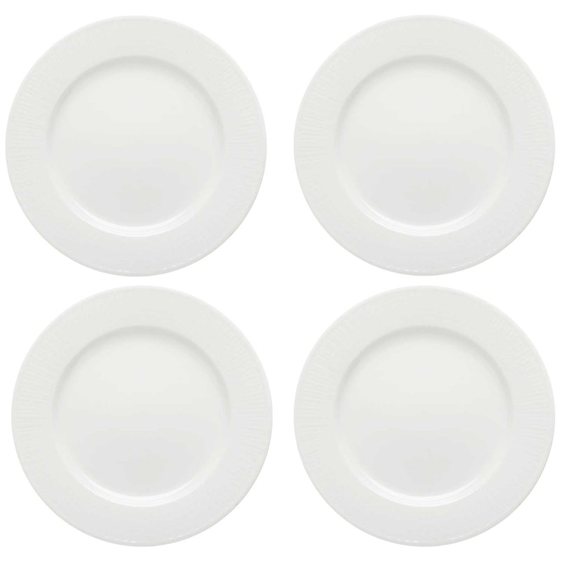Swedish Grace Assiett 17 cm 4-pack, Snö