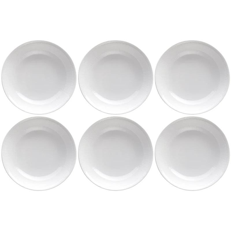 Swedish Grace Djup Tallrik 19 cm 6-pack, Snö