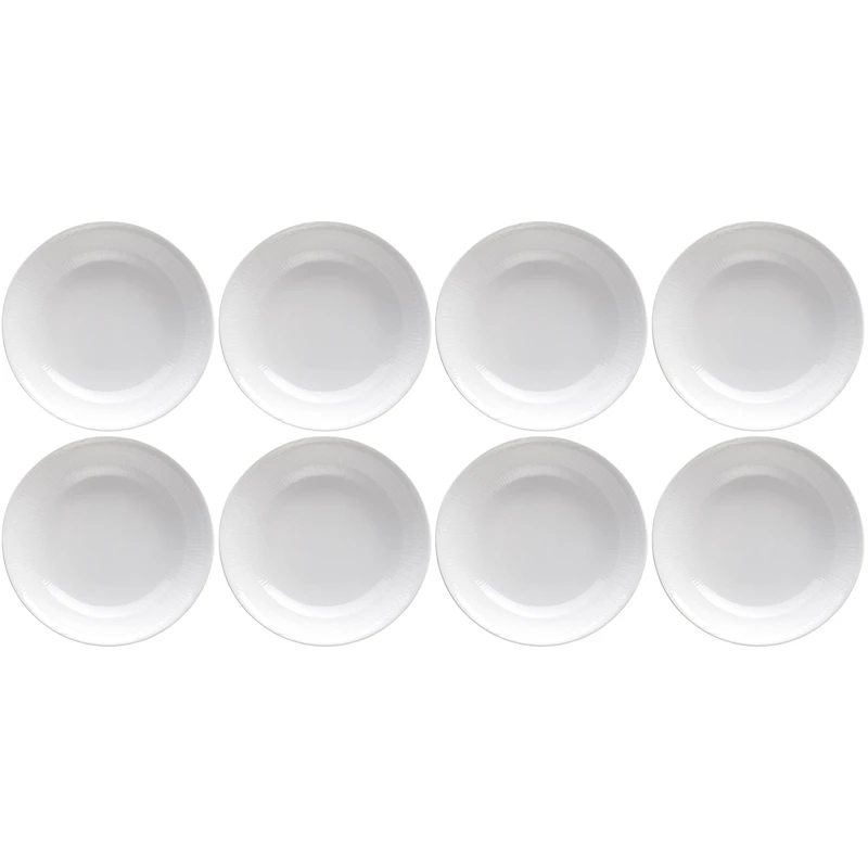 Swedish Grace Djup Tallrik 19 cm 8-pack, Snö