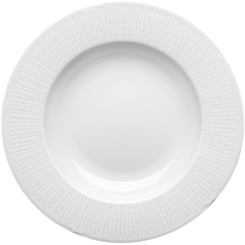Swedish Grace Djup Tallrik 25 cm, Snö (Vit)