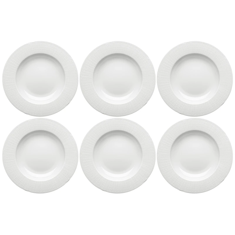 Swedish Grace Djup Tallrik 25 cm 6-pack, Snö