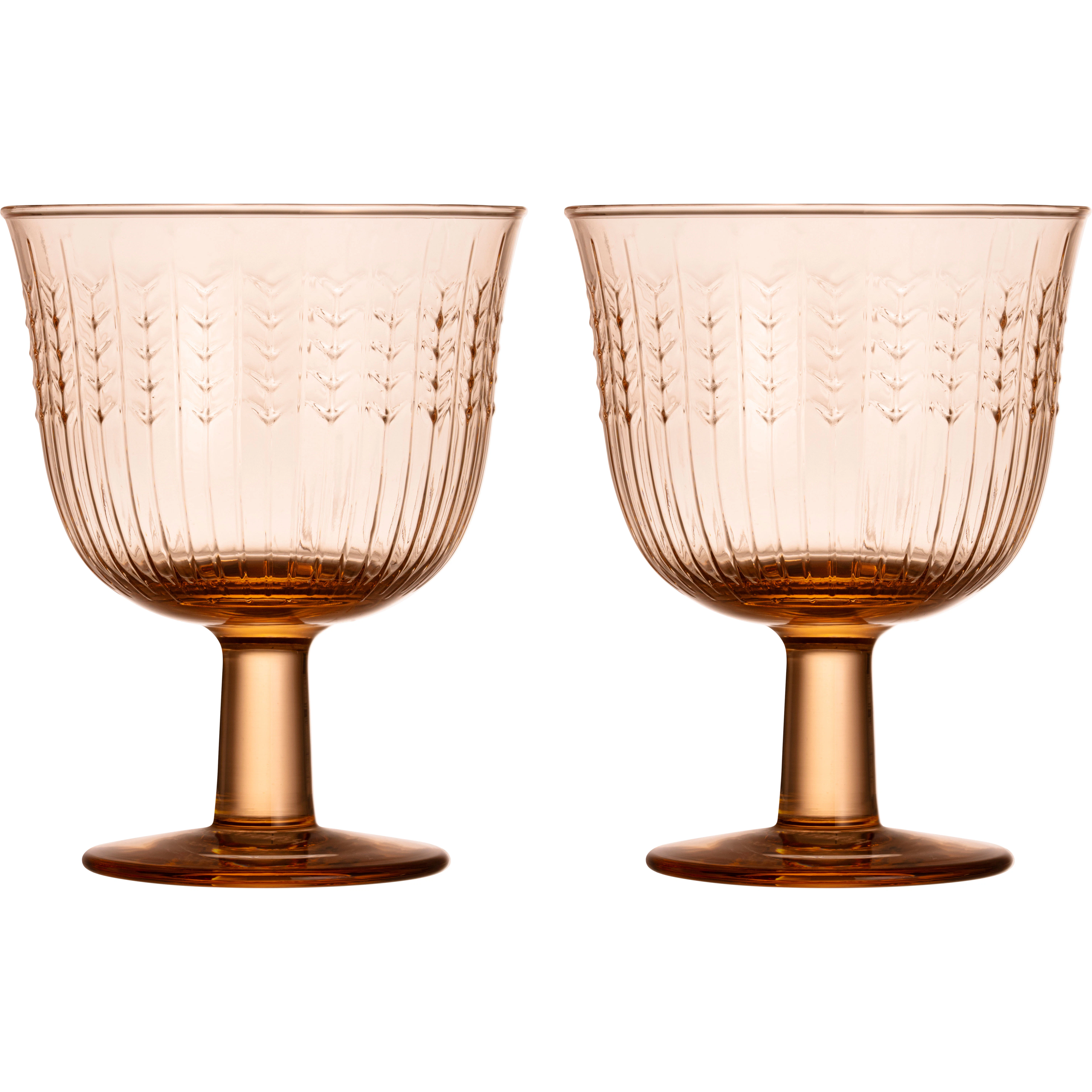 rörstrand swedish grace dricksglas med fot 28 cl 2-pack jubilee - dricksglas munblåst glas karamell