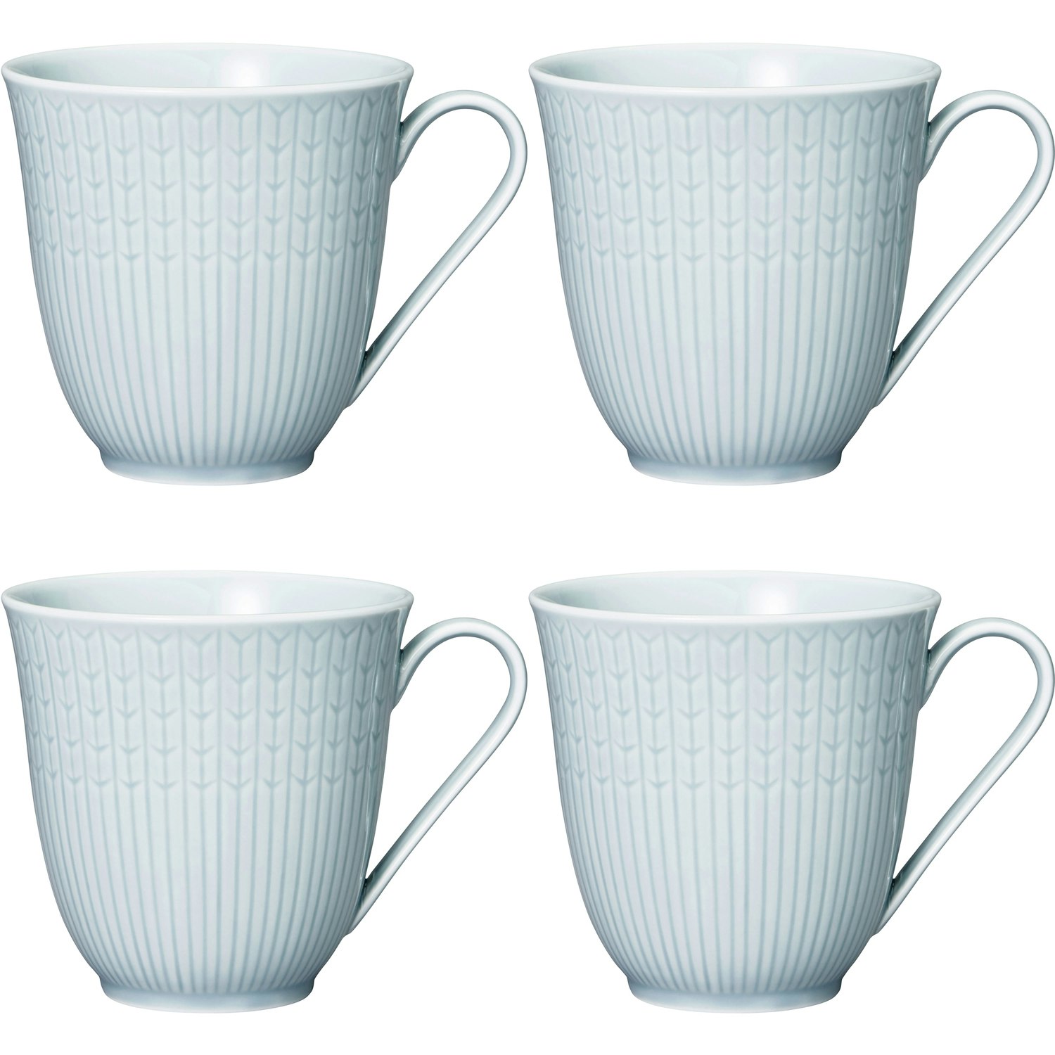 R&ouml;rstrand Swedish Grace Mugg 30 Cl 4-pack Is - Kaffekoppar Porslin Is (Ljusbl&aring;)