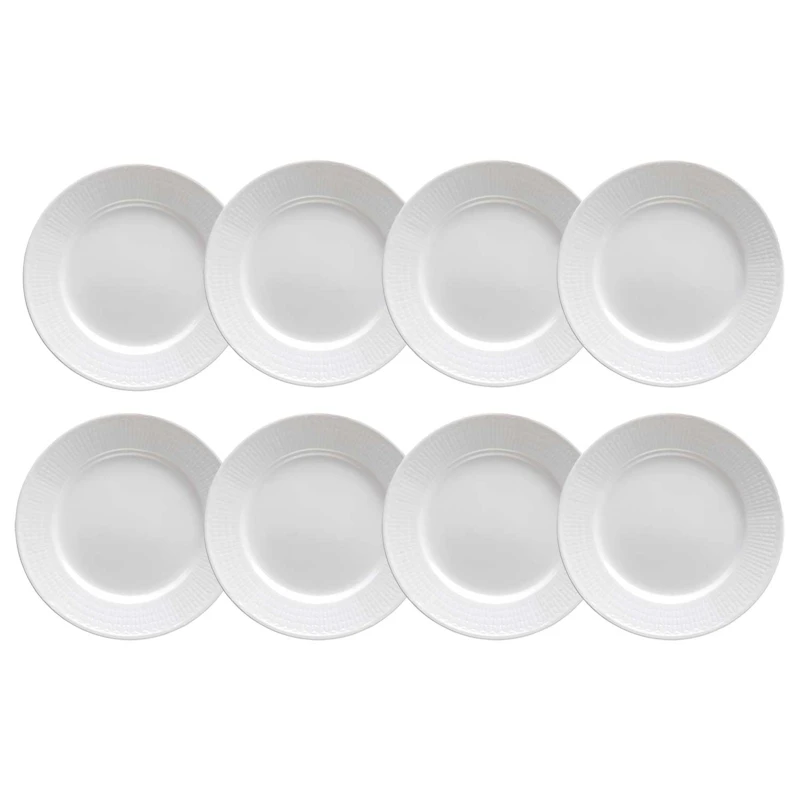 Swedish Grace Tallrik 21 cm Snö (Vit), 8-Pack