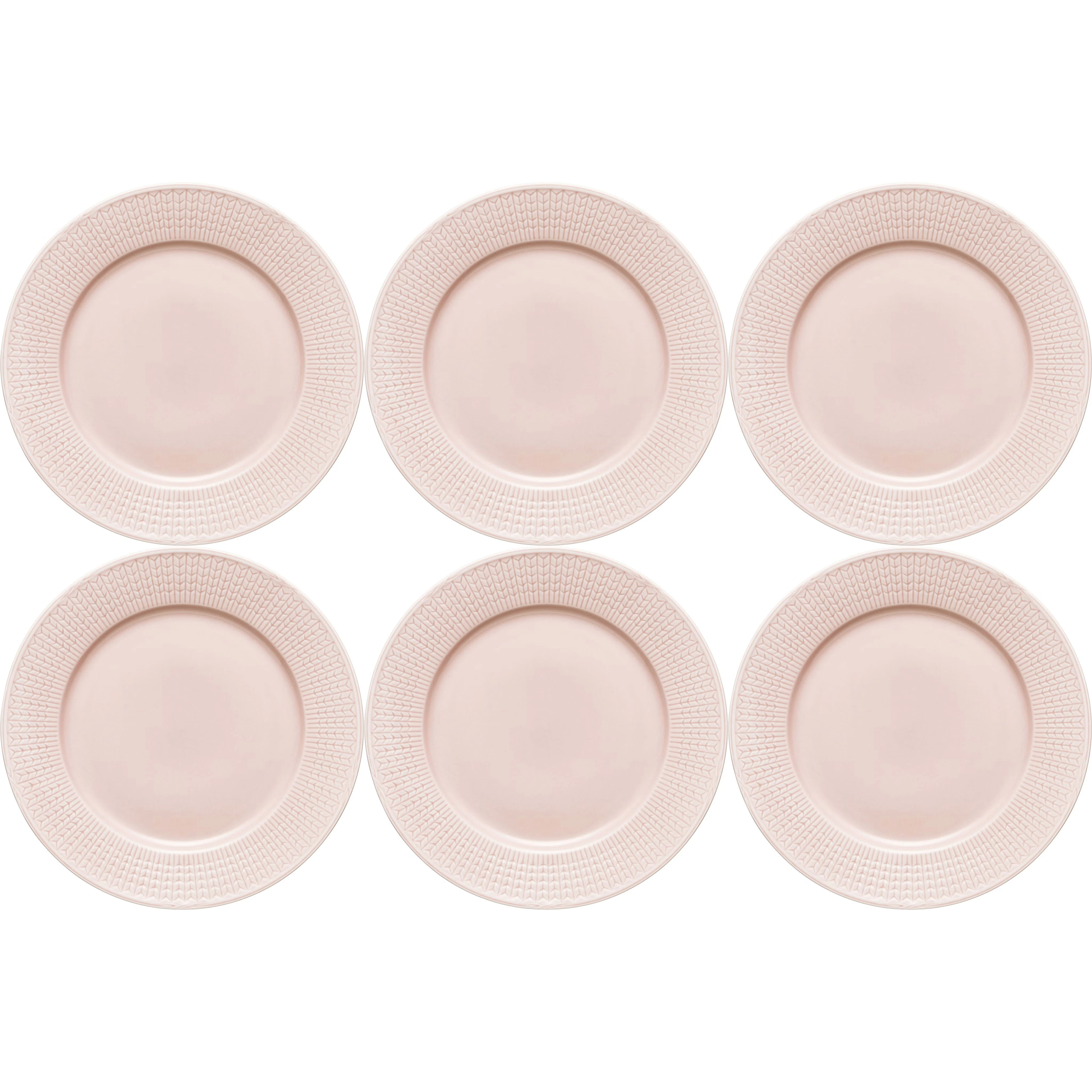 rörstrand swedish grace tallrik 27 cm 6-pack ros (rosa) - porslin ros (rosa)