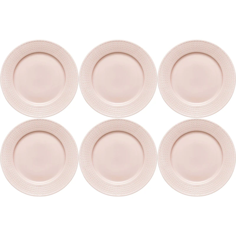 Swedish Grace Tallrik 27 cm 6-pack, Ros (Rosa)