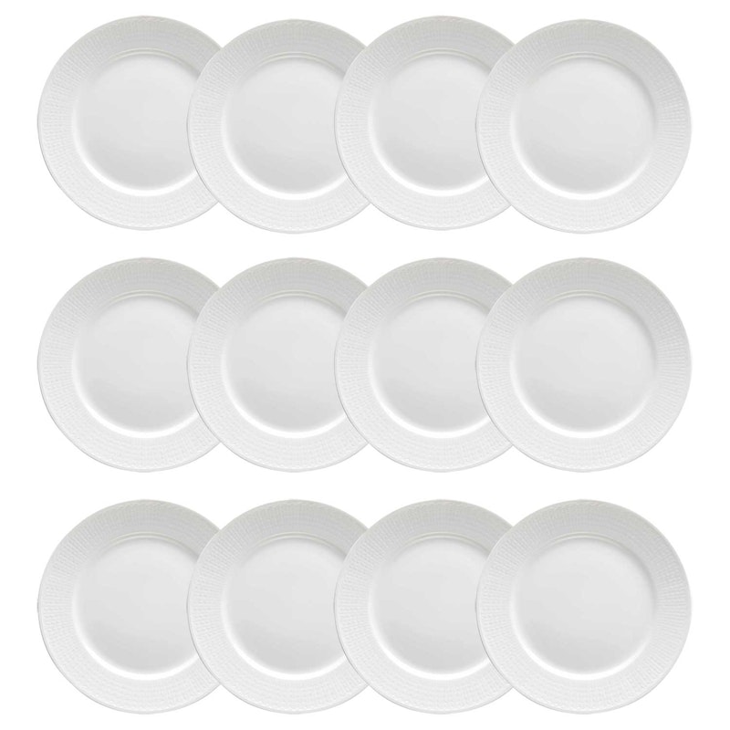 Swedish Grace Tallrik 27 cm Snö (Vit), 12-Pack