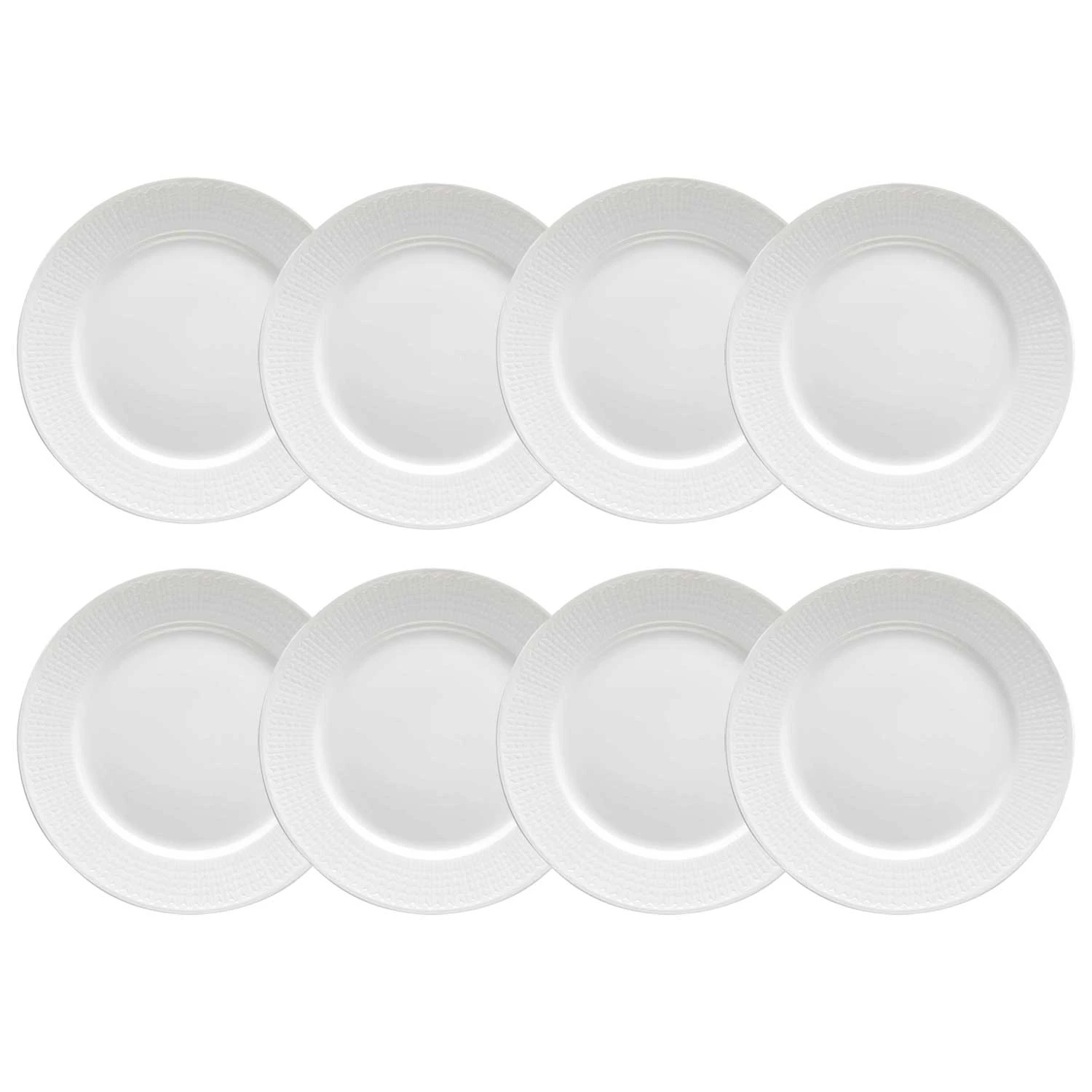 rörstrand swedish grace tallrik 27 cm snö (vit) 8-pack - porslin snö (vit)