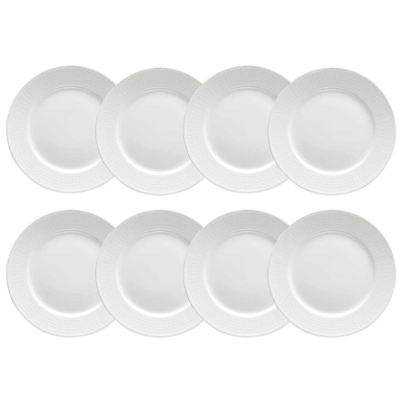 Swedish Grace Tallrik 27 cm Snö (Vit), 8-Pack