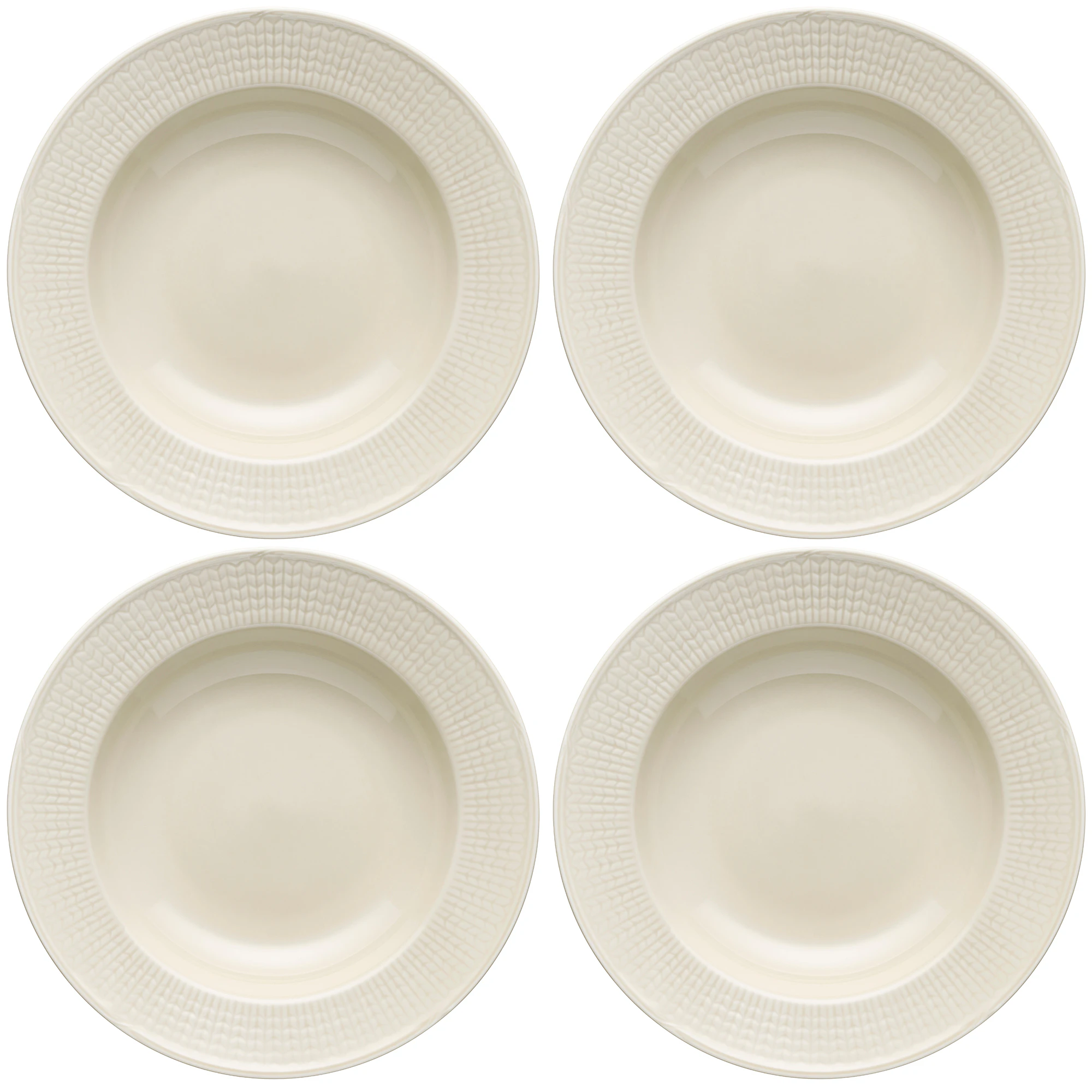 R&ouml;rstrand Swedish Grace Djup Tallrik 25 Cm 4-pack Havre - Porslin Havre (Beige)