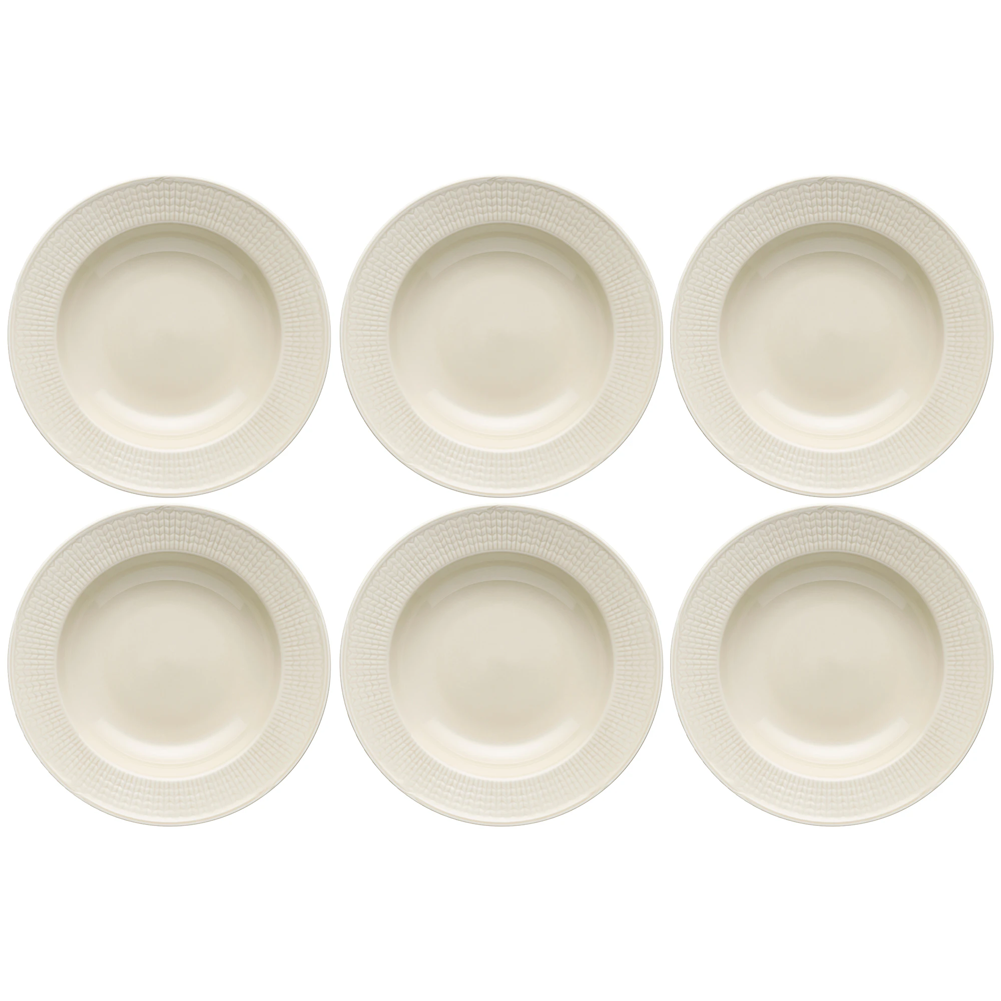 R&ouml;rstrand Swedish Grace Djup Tallrik 25 Cm 6-pack Havre - Porslin Havre (Beige)