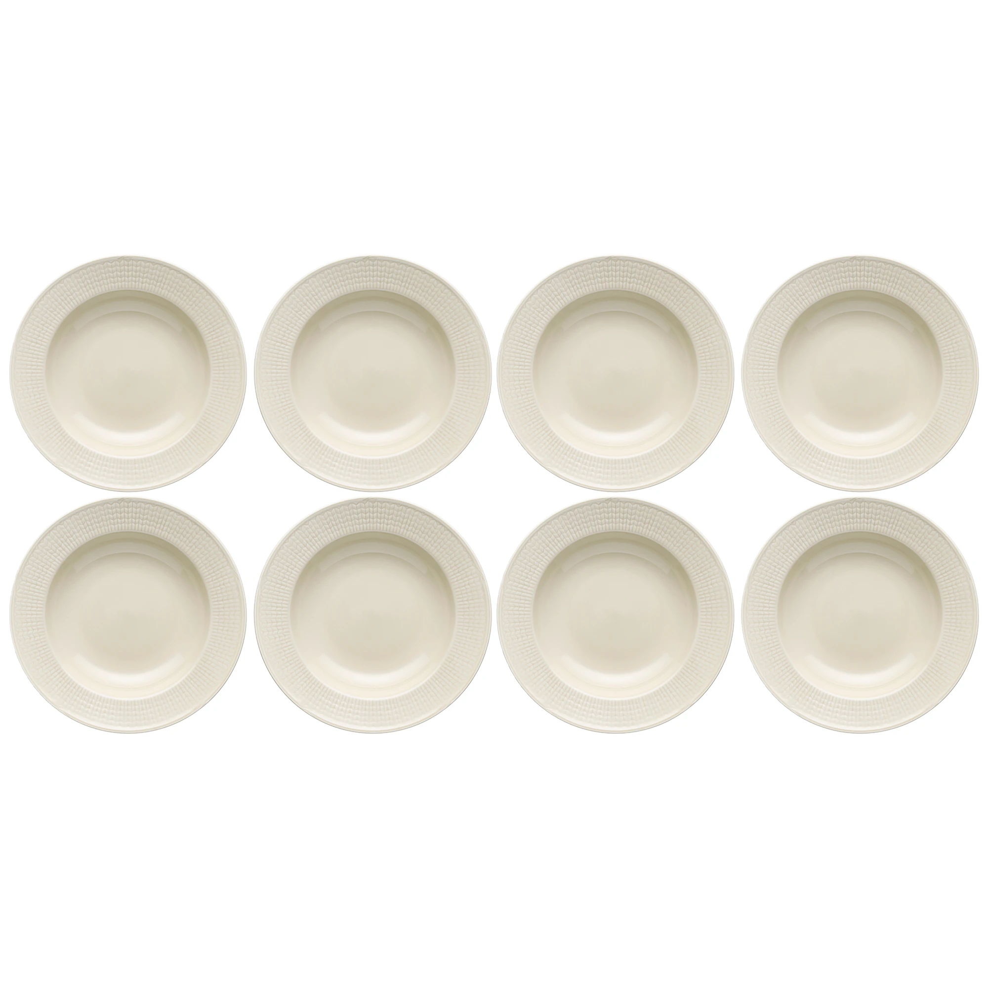 R&ouml;rstrand Swedish Grace Djup Tallrik 25 Cm 8-pack Havre - Djupa tallrikar Porslin Havre (Beige)