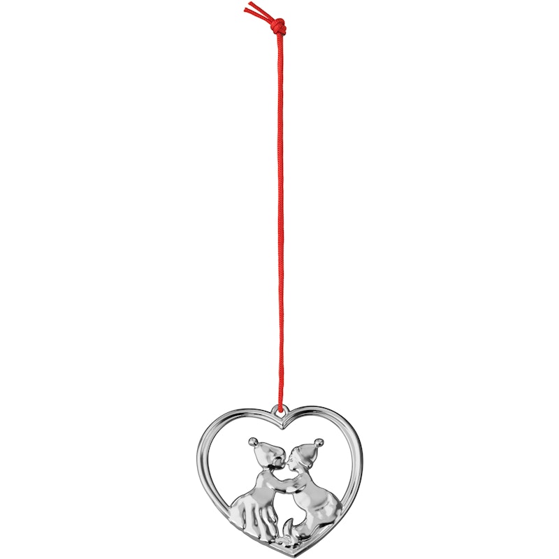 Julhjärta Kyssande Tomtar, Silver