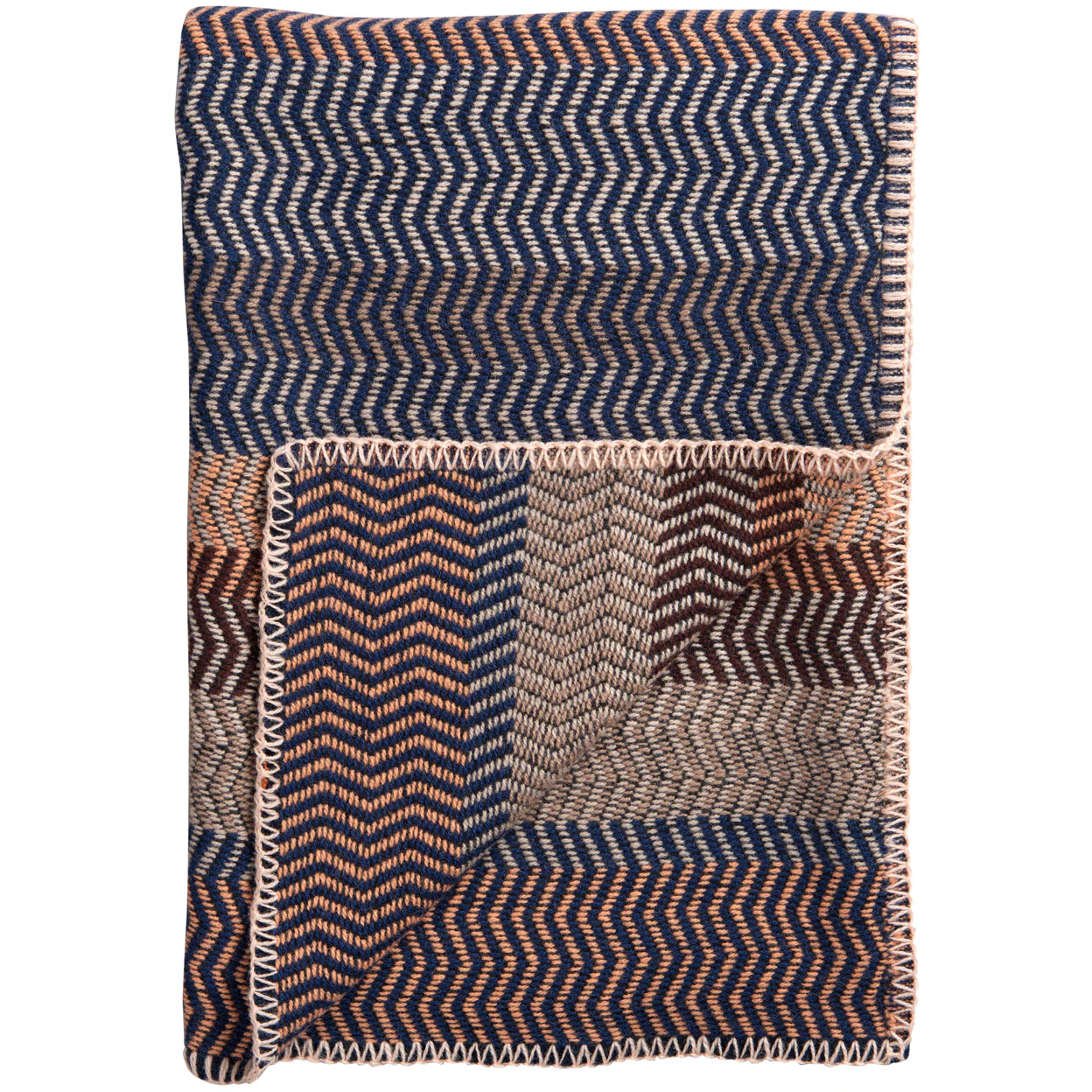 Røros Tweed Fri Ullpläd 150x200 Cm By The Fire - Plädar & Filtar Lammull Blå