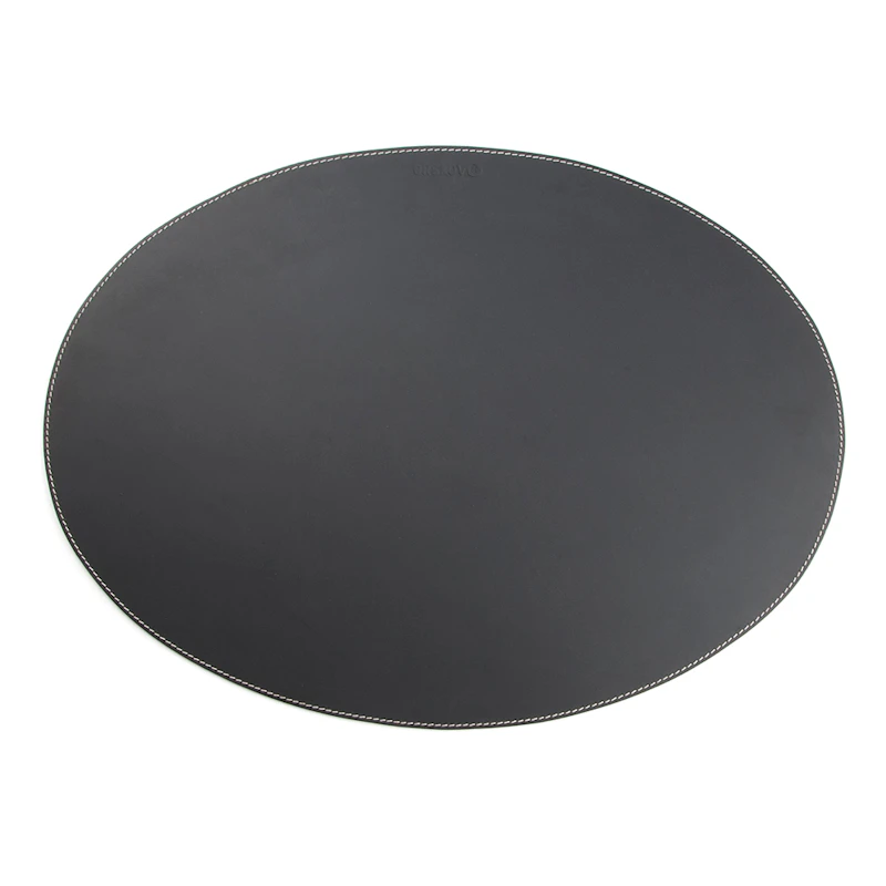 Bordstablett 34x47 cm, Läder, Svart