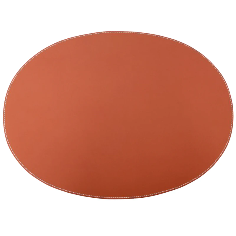 Bordstablett Oval 35x48 cm, Cognac