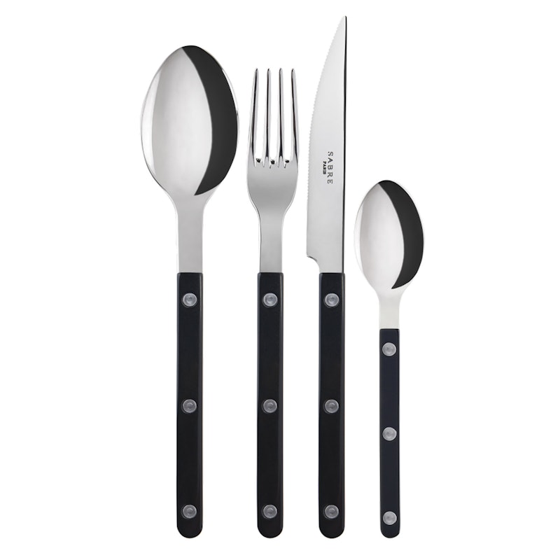 Bestickset 24 Delar Bistrot Svart Sabre Paris