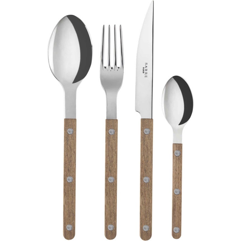 Bistrot Bestickset 4 Delar, Teak