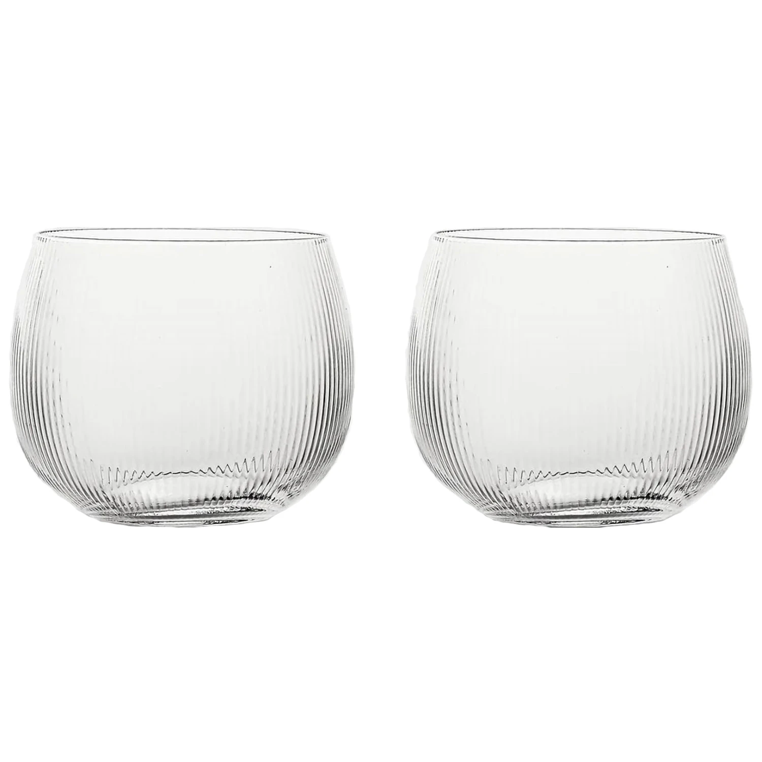 sagaform blanka dricksglas räfflad 50 cl 2-pack - dricksglas kristallglas klar
